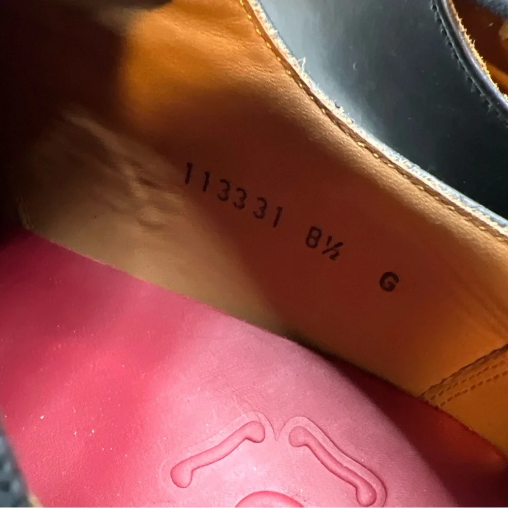 Grenson Landon Leather Derby Shoes Mens US 8.5 Black New - Picture 10 of 15